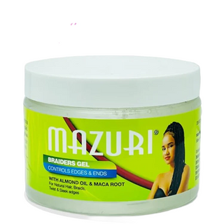 Mazuri Braiders Gel, Controls Edges & Ends 355ml- Smooth Hold & Shine