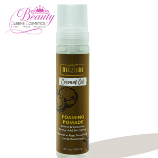 Mazuri Coconut Oil Foaming Pomade 236ml- Shine, Define & Control Frizz