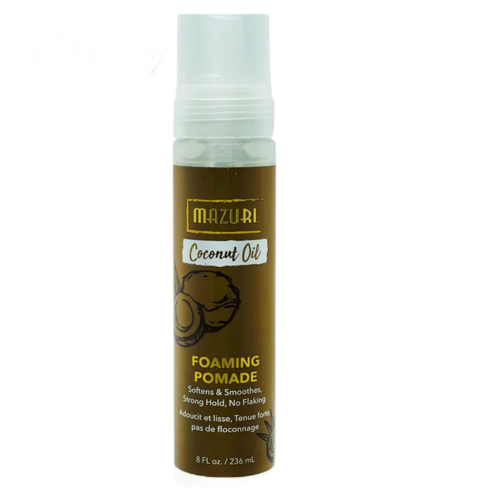 Mazuri Coconut Oil Foaming Pomade 236ml | Shine, Define & Frizz Control