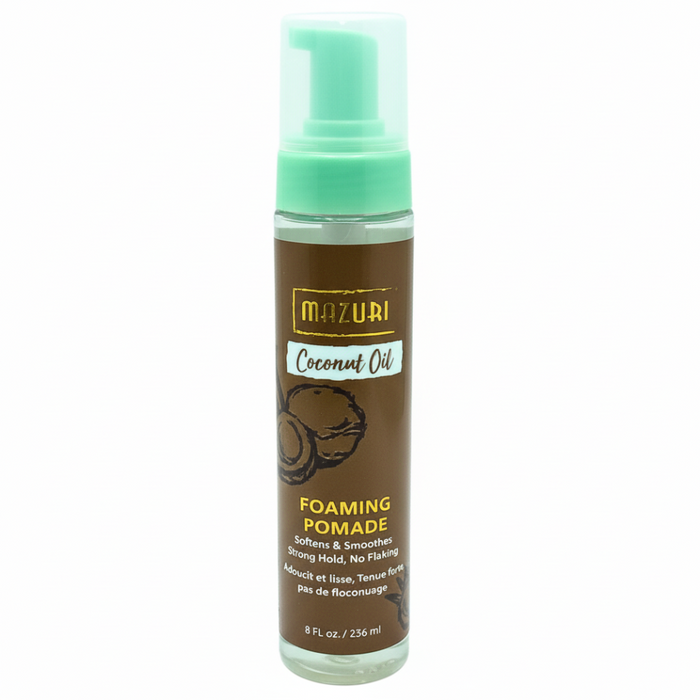 Mazuri Coconut Oil Foaming Pomade 237ml | Define & Moisturize Natural Curls