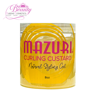 Mazuri Curling Custard Natural Styling Gel 8oz- Define Curls & Control Frizz