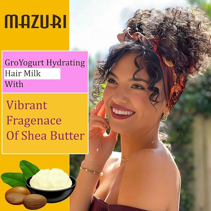 Mazuri Moringa Oil & Shea Butter Groyogurt Hair Milk 322ml- Hydrate & Soften Hair