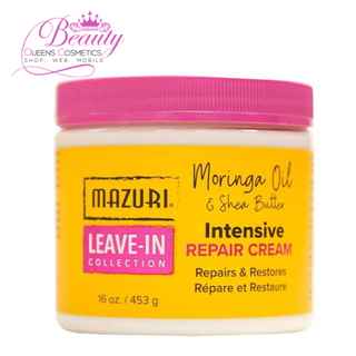 Mazuri Moringa Oil & Shea Butter Intensive Repair Cream 453g- Deep Hydration & Care