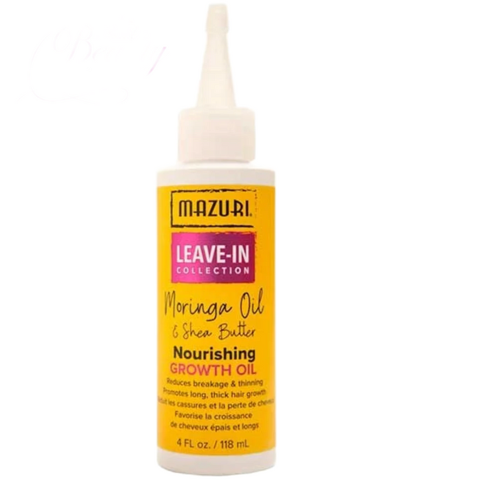 Huile de croissance nourrissante à l'huile de moringa et au beurre de karité Mazuri-118 ml/4 fl.oz