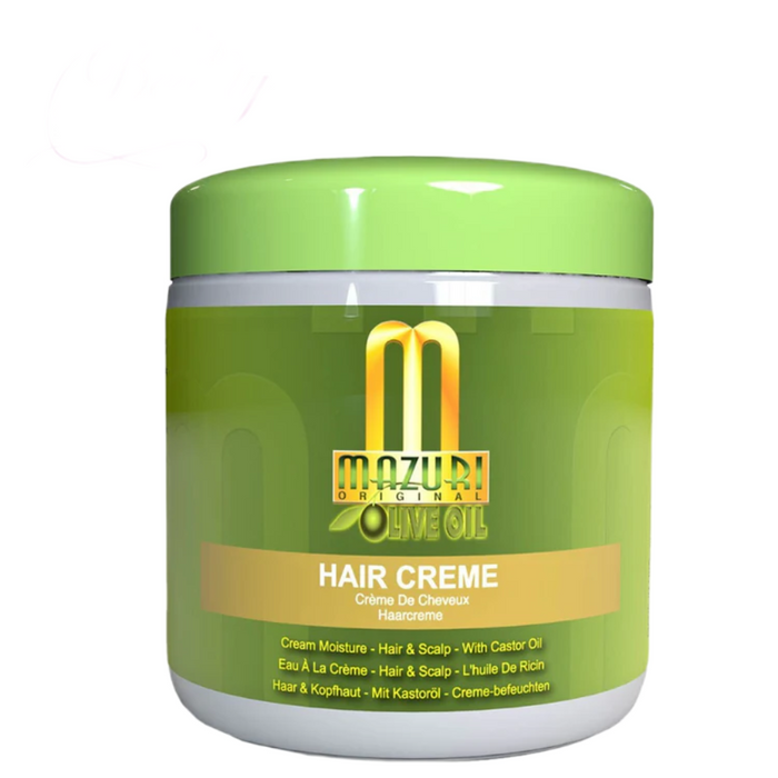 mazuri olive oil hair cream 177ml hydrating strengthening hair treatment for soft smooth frizz free manageable and shiny natural hair