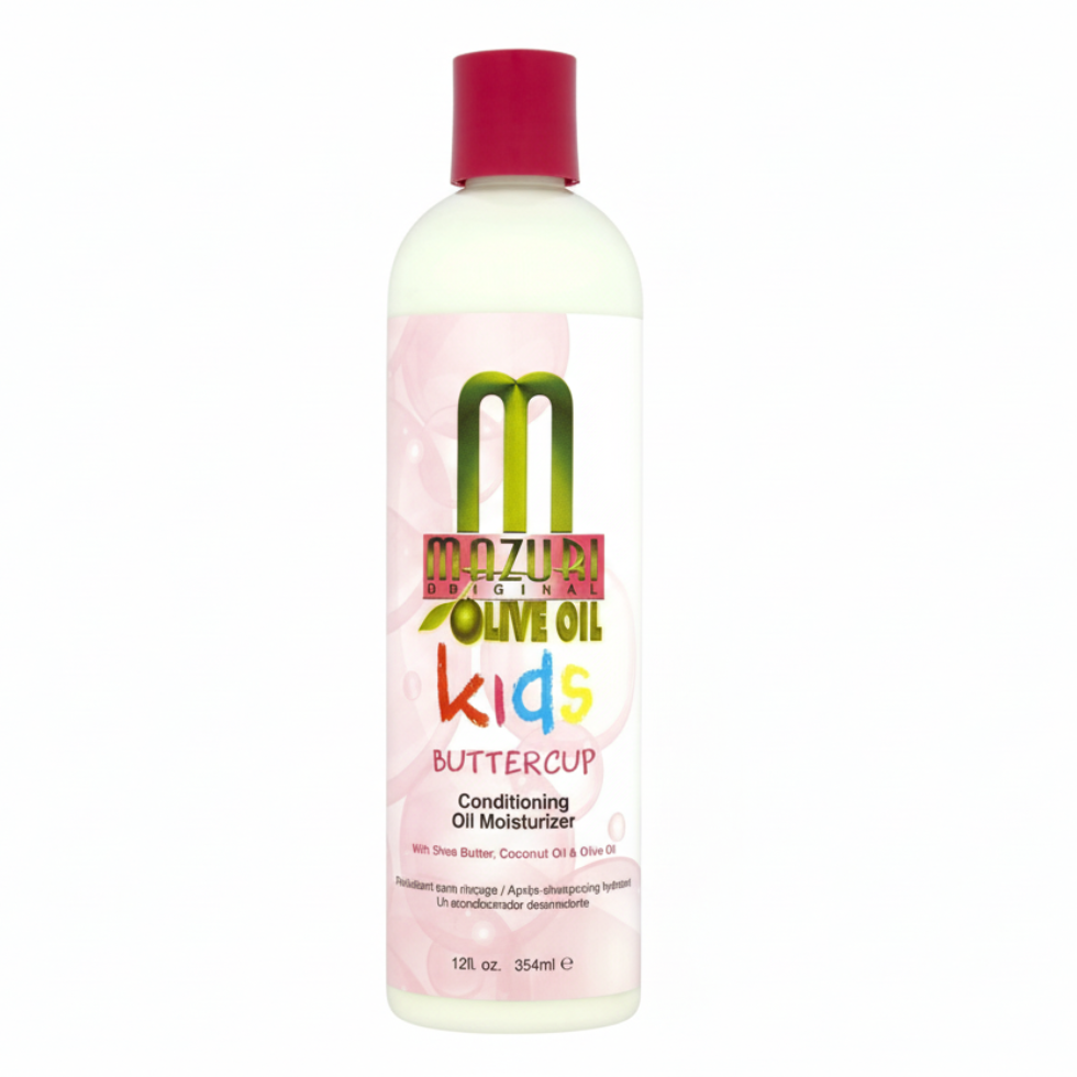 mazuri olive oil kids buttercup conditioning oil moisturizer 354ml soft hydrated frizz free smooth kids hair care oil