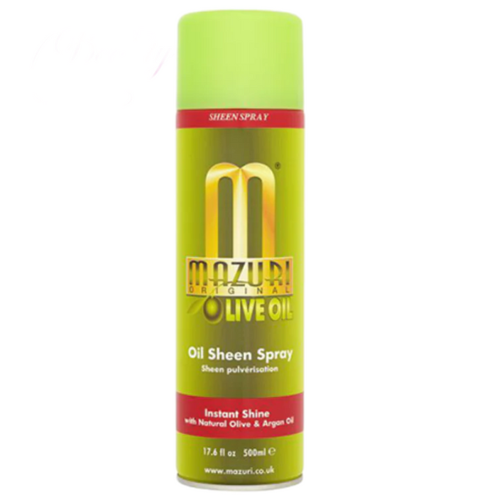 mazuri olive oil sheen spray 500ml nourishing shine moisture hair spray for soft smooth frizz free glossy healthy looking hair