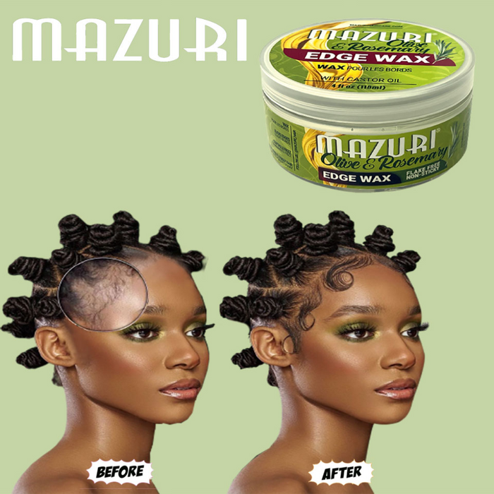 Mazuri Olive Oil & Rosemary Edge Wax 4oz | Strong Hold & Frizz Control