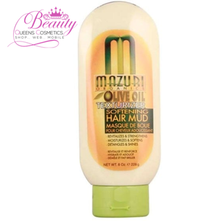 Mazuri Organics Olive Oil Softening Hair Mud 228g- Deep Moisture & Shine Treatment