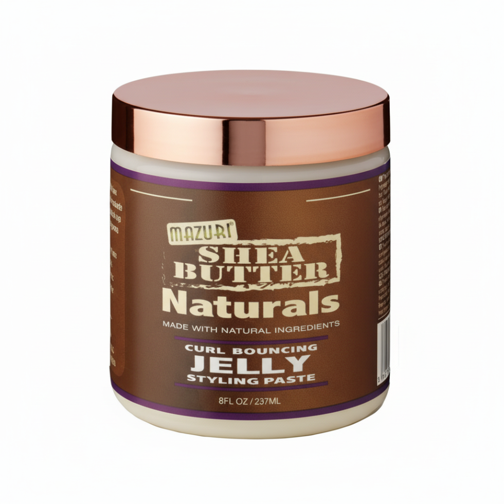mazuri shea butter curl bouncing jelly 8oz for defining moisturizing soft bouncy frizz free curls