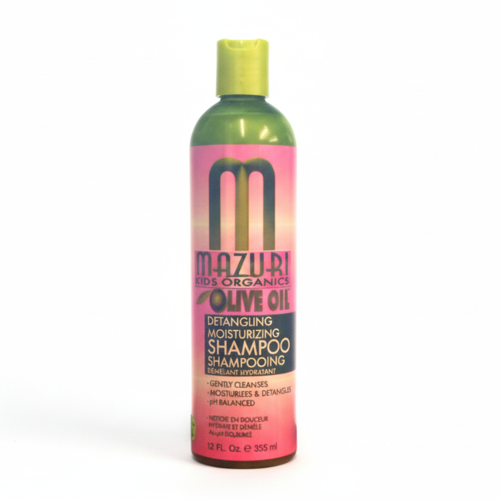 mazuri kids organics olive oil detangling moisturising shampoo 355ml soft smooth frizz free kids hair care shampoo