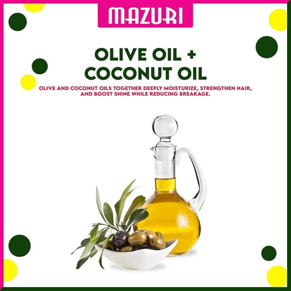 mazuri olive oil kids cutie patootie styling gel 340g frizz control shine soft smooth kids hair styling gel