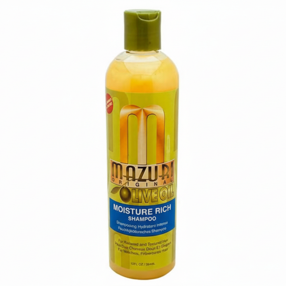 mazuri original olive oil moisture rich shampoo 354ml hydrating softening cleanse for healthy hair