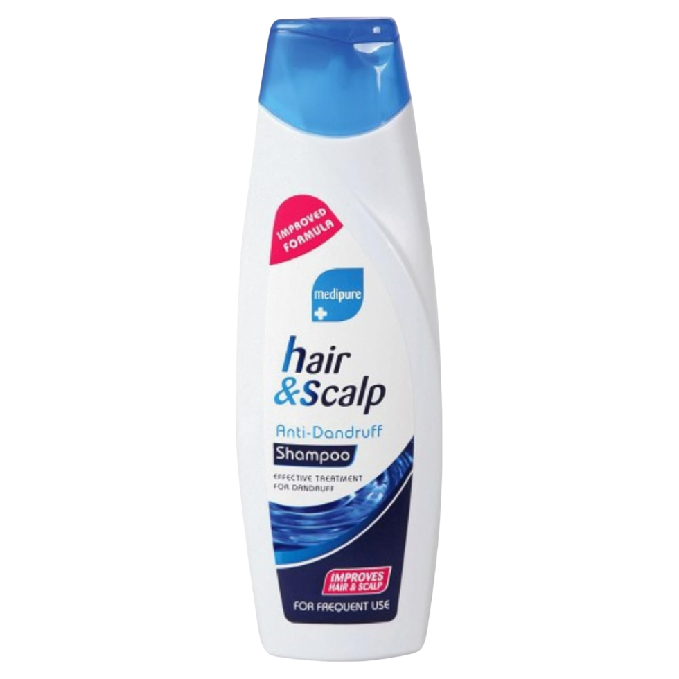 Medipure anti dandruff shampoo 400ml scalp care and flake control formula for clean healthy and fresh hair