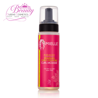 Mielle Babassu Brazilian Curly Cocktail Curl Mousse 7.5oz- Soft, Defined, Frizz-Free Curls