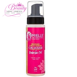 Mielle Babassu Brazilian Curly Cocktail Curl Mousse 7.5oz  Define & Hydrate Curls