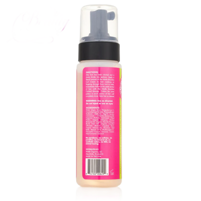 Mielle Babassu Curly Cocktail Curl Mousse 7.5oz | Soft Defined Frizz-Free Curls