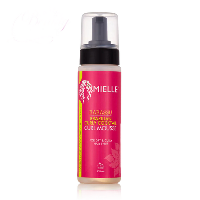 Mielle Babassu Curly Cocktail Curl Mousse 7.5oz | Soft Defined Frizz-Free Curls