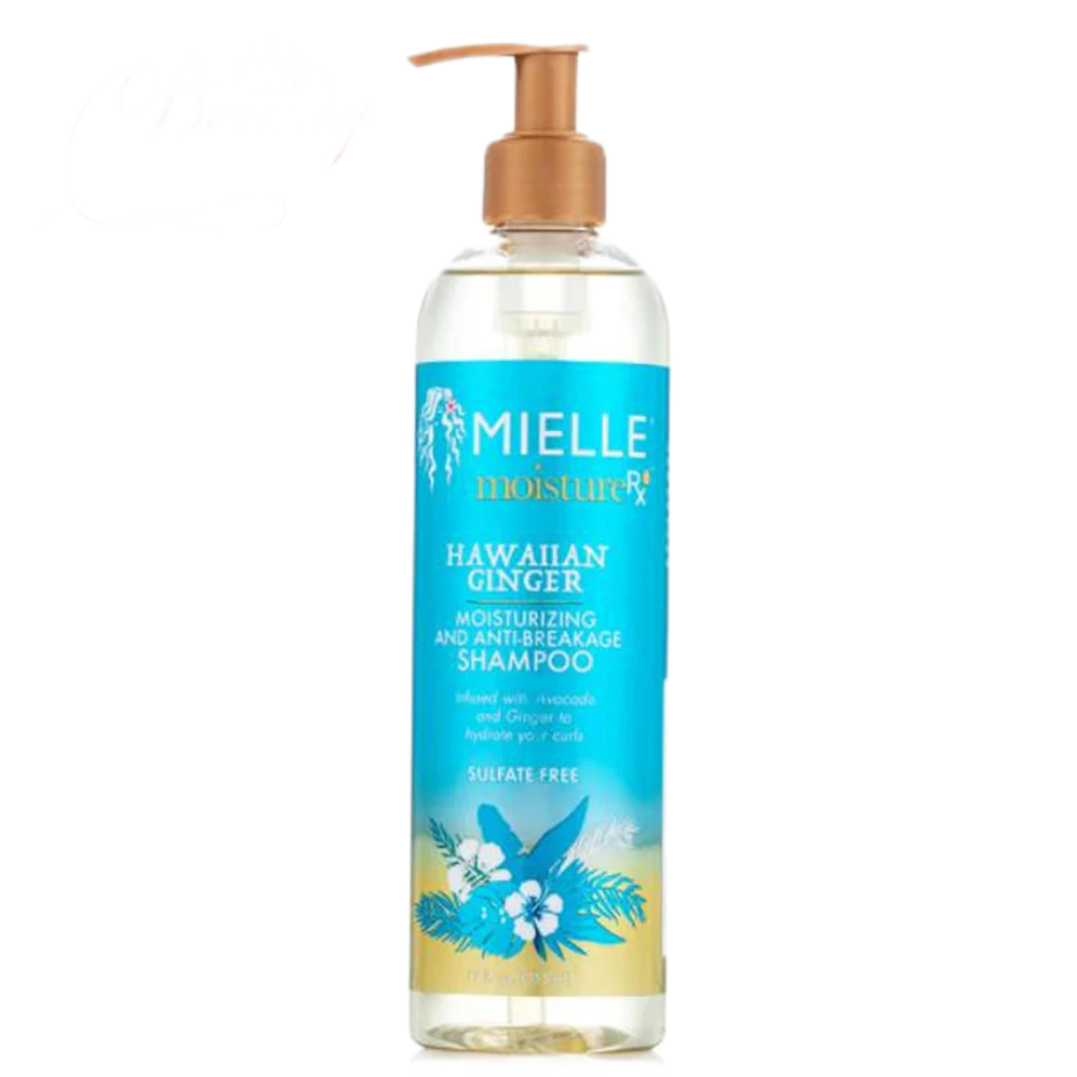 mielle hawaiian ginger moisturerx shampoo 12oz deep hydration anti breakage gentle cleansing shampoo for soft and healthy curly hair