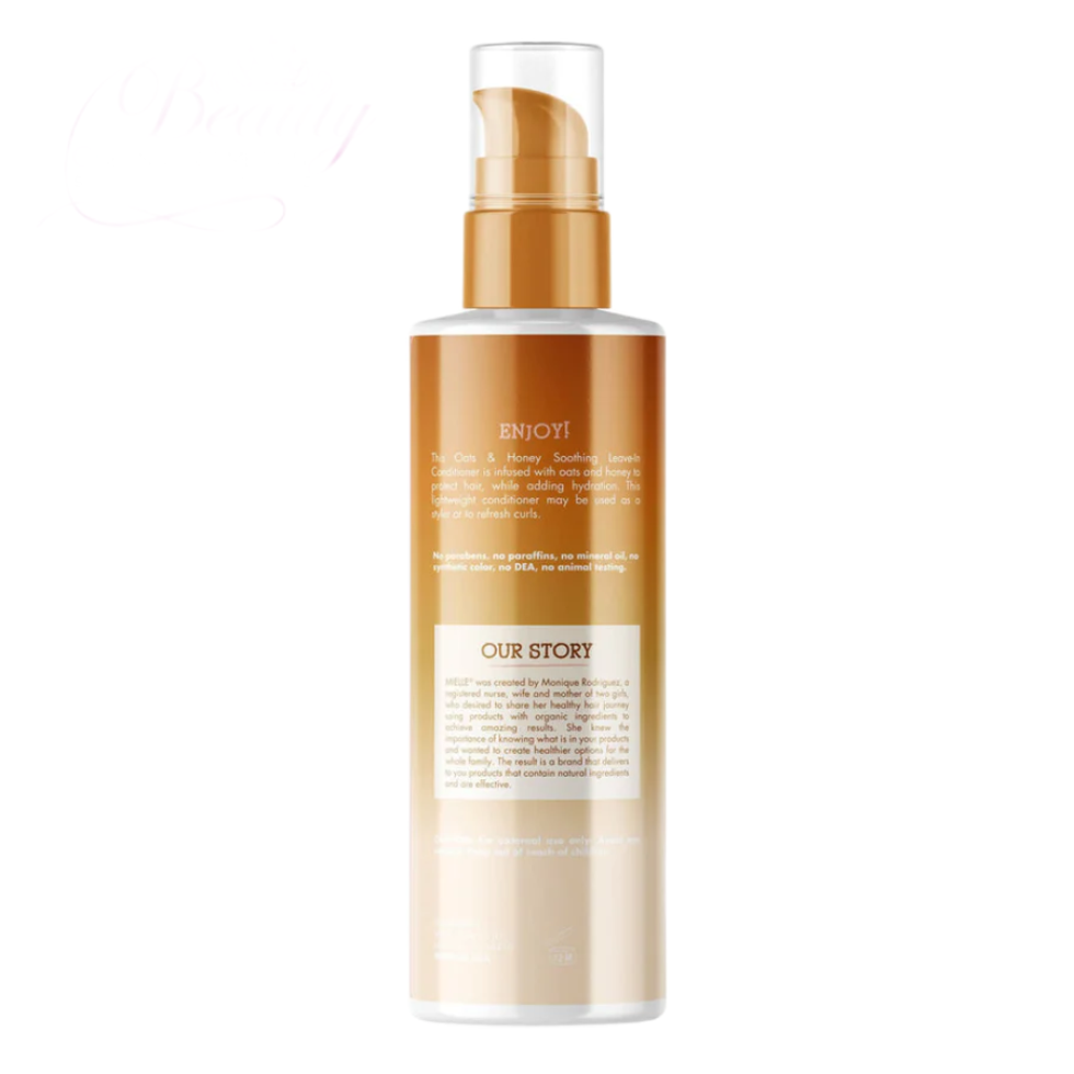 mielle oats and honey soothing leave in conditioner 6oz hydrating detangling frizz control leave in conditioner for soft curly hair