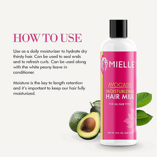 Mielle Avocado Moisturizing Hair Milk 240ml-  Hydrate, Soften & Control Frizz