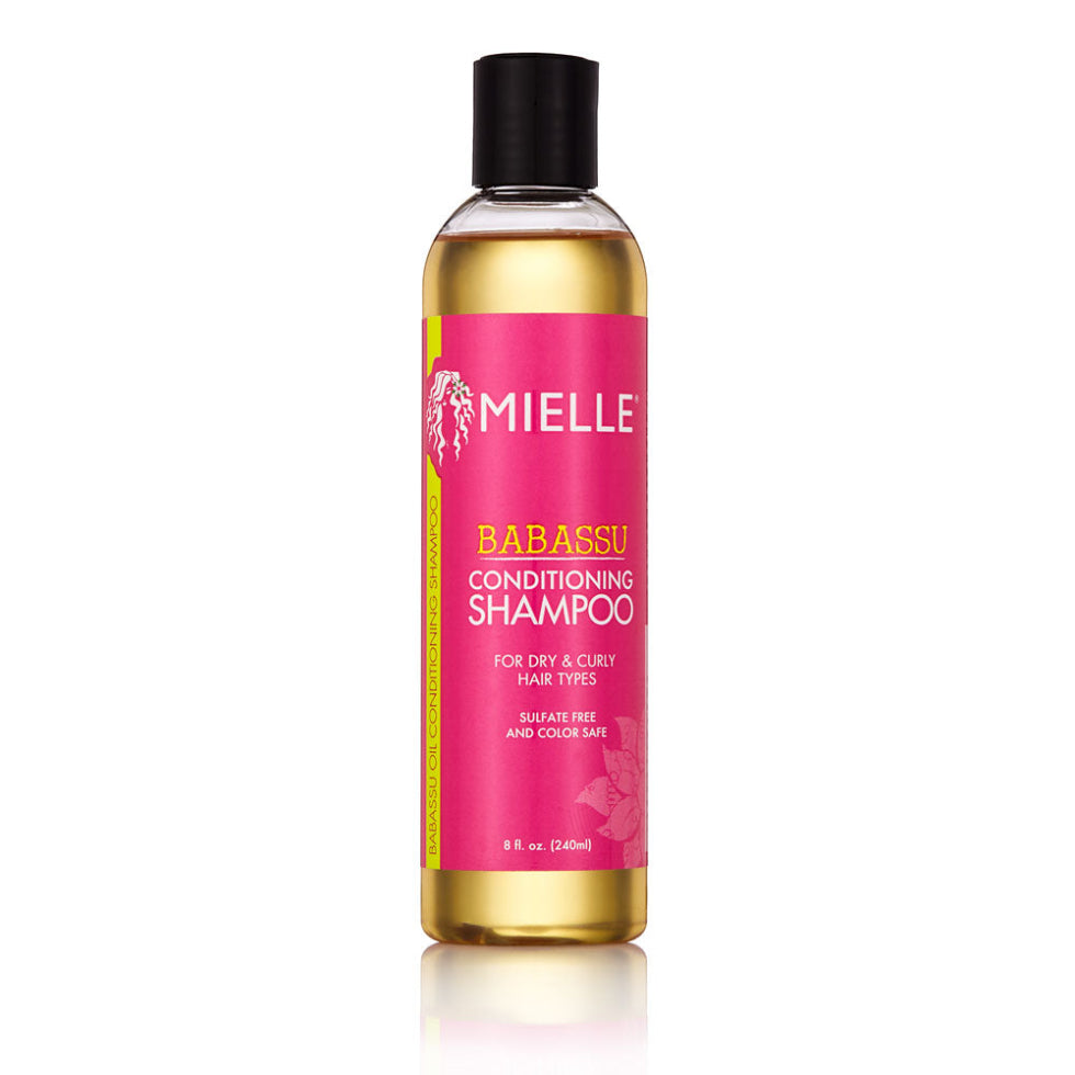 mielle organics babassu conditioning shampoo 240ml sulfate free hydrating gentle cleanser for soft smooth frizz free curly hair