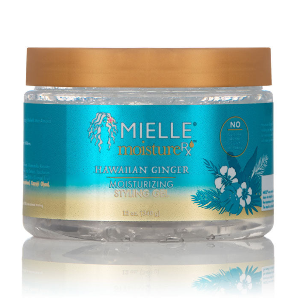 mielle moisture rx hawaiian ginger moisturizing styling gel 12oz moisture hold curl defining frizz control hair gel for soft shiny curls