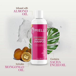Mielle Mongongo Oil Exfoliating Shampoo 240ml- Hydrate, Cleanse & Repair Hair