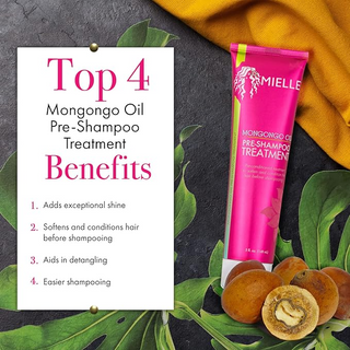 Mielle Organics Mongongo Oil Pre-Shampoo Treatment 5oz – Nourish & Soften Hair