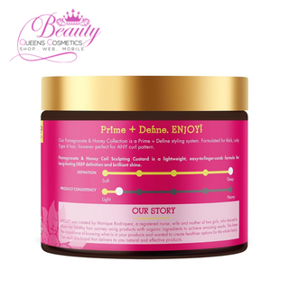 Mielle Pomegranate & Honey Coil Sculpting Custard 12oz -Curl Cream ,Hydrate, Define & Control Frizz