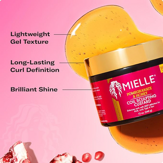 Mielle Pomegranate & Honey Coil Sculpting Custard 12oz -Curl Cream ,Hydrate, Define & Control Frizz
