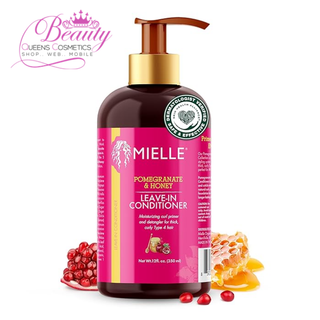 Mielle Organics Pomegranate & Honey Leave-In Conditioner – Moisturizing Detangler for Curly Hair 12oz