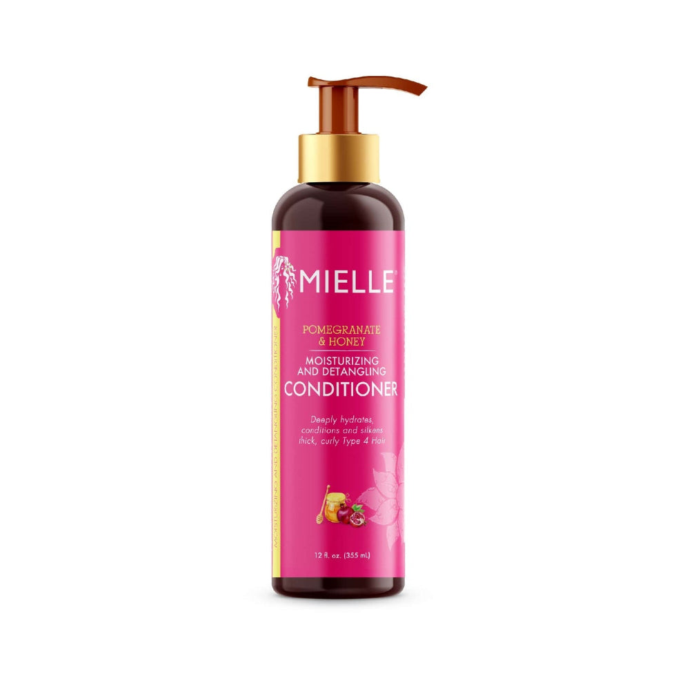 mielle pomegranate and honey moisturising detangling conditioner 355ml type 4 curls hydration frizz control soft defined coily hair conditioner