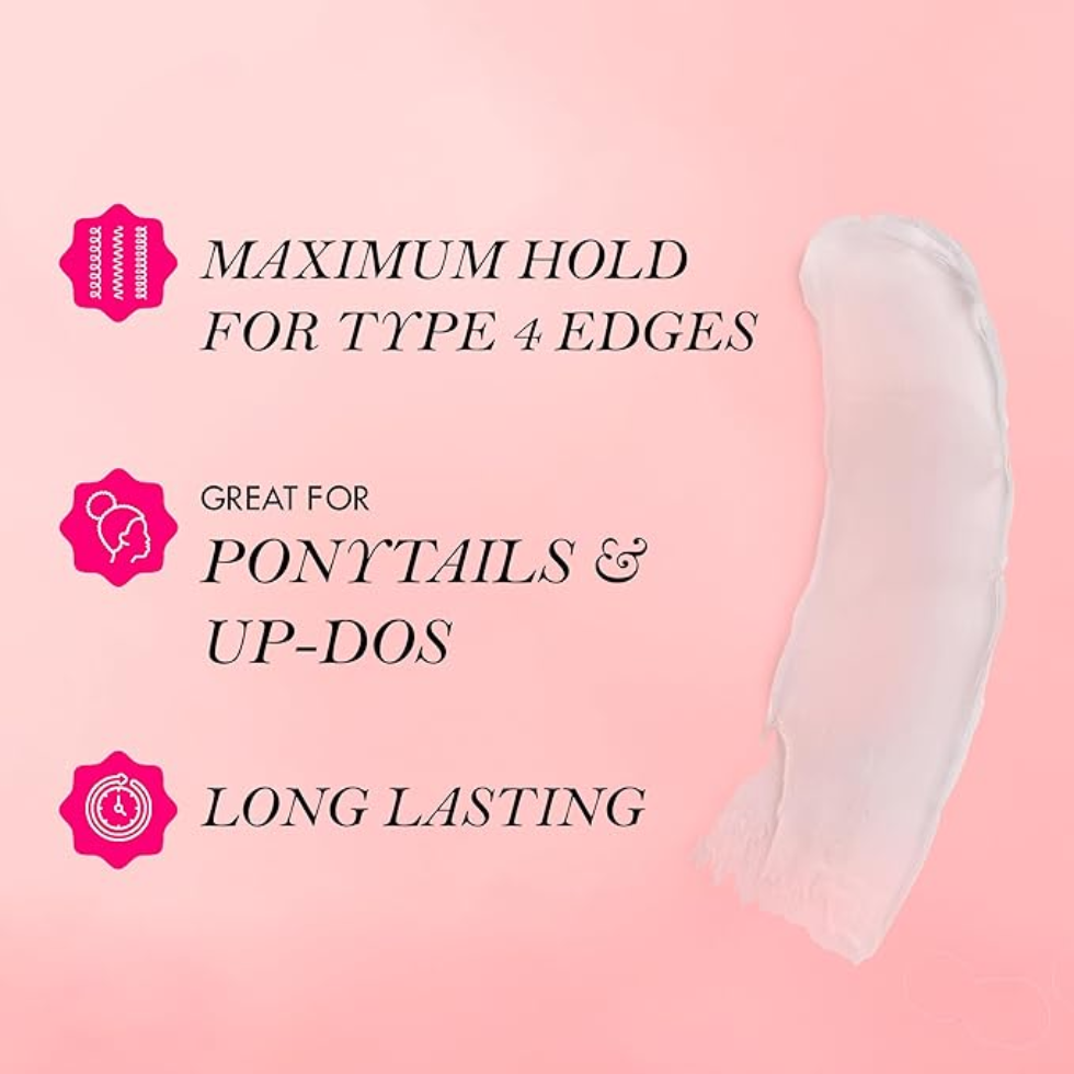 mielle pomegranate and honey super hold edge gel 57g smooth edges long lasting hold frizz control styling gel for sleek baby hairs
