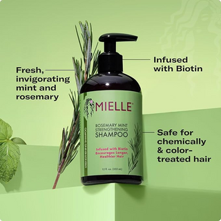 Mielle Rosemary Mint Strengthening Shampoo 12oz- Hydrate, Strengthen & Nourish Hair