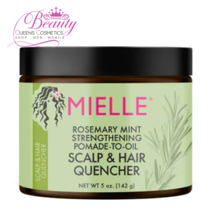 Mielle Organics Rosemary Mint Pomade-to-Oil Scalp & Hair Quencher 5oz Moisturizing & Shine-Enhancing Treatment