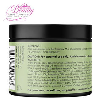Mielle Rosemary Mint Strengthening Hair Masque 12oz -Deep Moisture & Hair Strength
