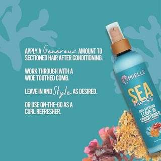 Mielle Sea Moss Leave-In Conditioner  8 oz– Anti-Shedding Moisture & Curl Refresher