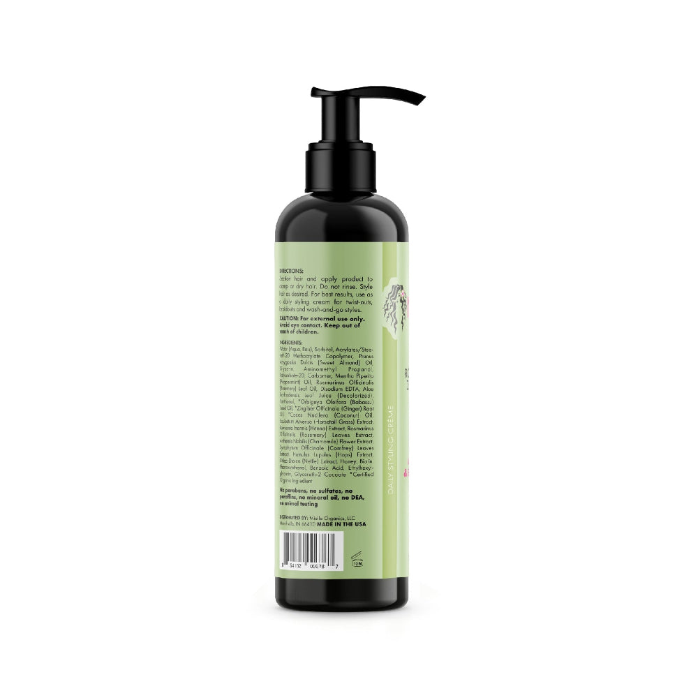 mielle rosemary mint daily styling creme 8oz nourish define control frizz lightweight hair cream for soft smooth shiny curls