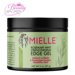 Mielle Rosemary Mint Strengthening Edge Gel 2oz  Smooth, Strengthen & Shine Naturally