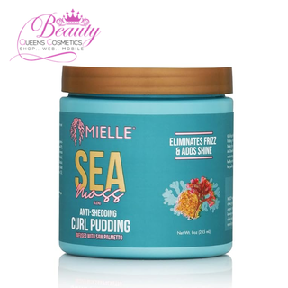 Mielle Sea Moss Curl Pudding 8 oz– Anti-Shedding, Frizz Control & Shine Enhancer