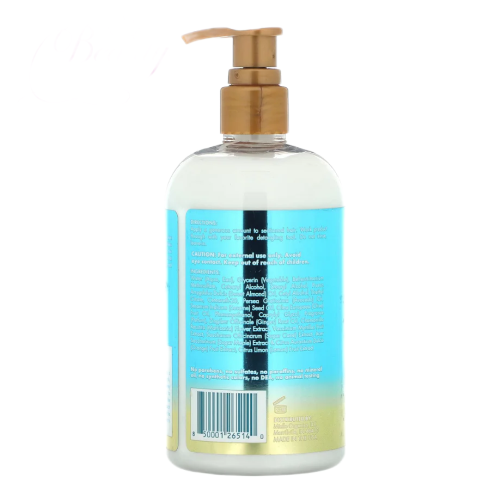 mielle hawaiian ginger leave in conditioner 12oz deep moisture curl care frizz control detangling treatment for soft defined curly hair