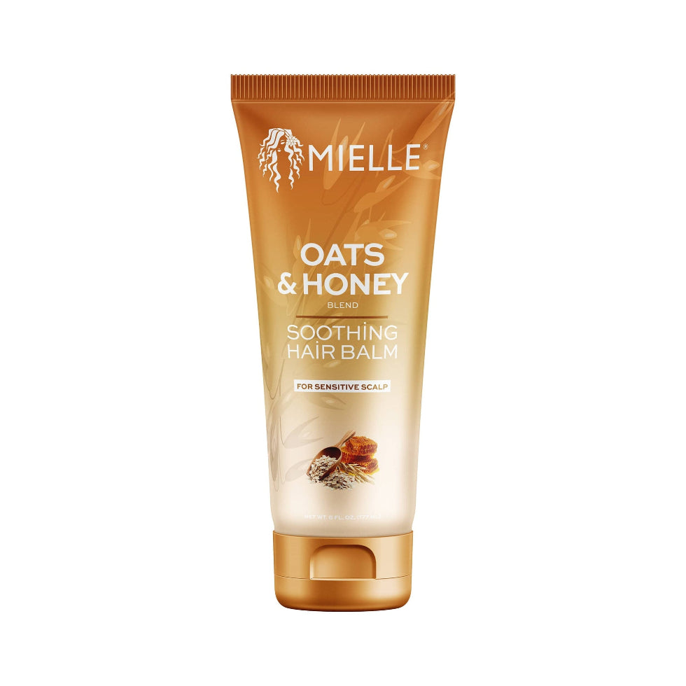 mielle oats and honey soothing hair balm 6oz anti frizz hydration sensitive scalp care styling balm for soft smooth hair