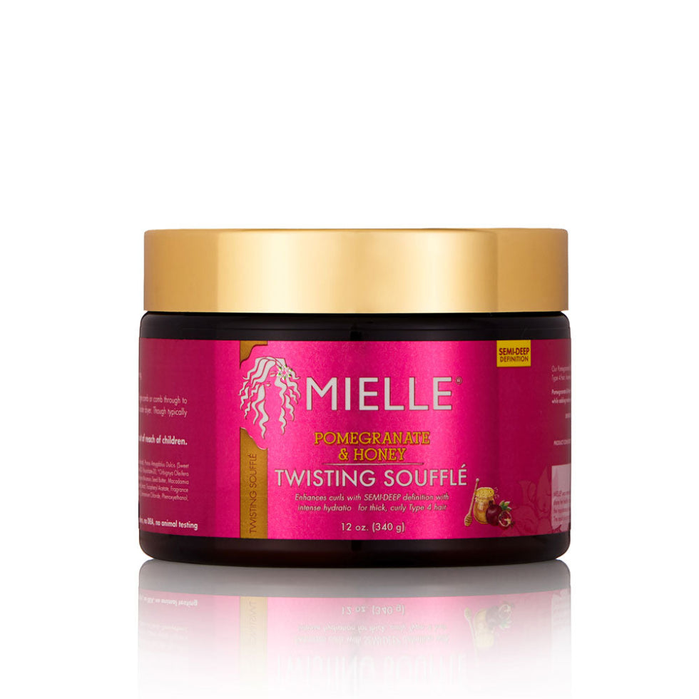 mielle pomegranate and honey twisting souffle 12oz define hydrate shine natural styling cream for curls coils and twist outs