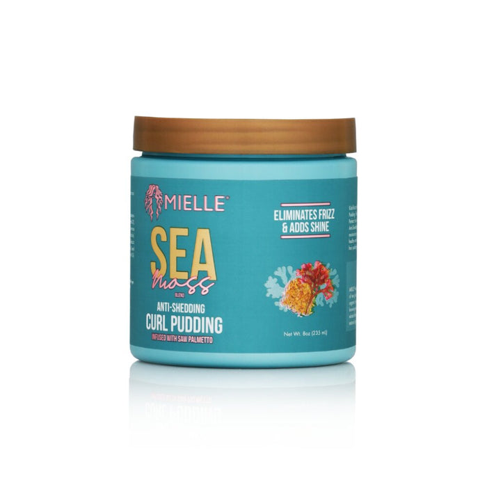 Mielle Sea Moss Curl Pudding 8oz | Anti-Shedding & Frizz Control Styling Cream