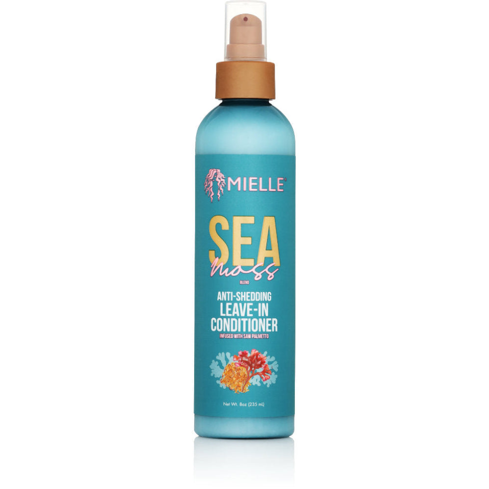 mielle sea moss leave in conditioner 8oz anti shedding moisture curl refresher detangling frizz control leave in for soft healthy curls