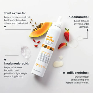 Milk Shake Moisture Plus Whipped Cream 200ml for dry hair hydration softness shine and frizz control