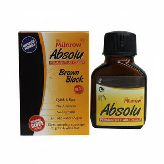 Milnrow Absolu Permanent Hair Color Brown Black 1B.2 6g for natural black long lasting hair color