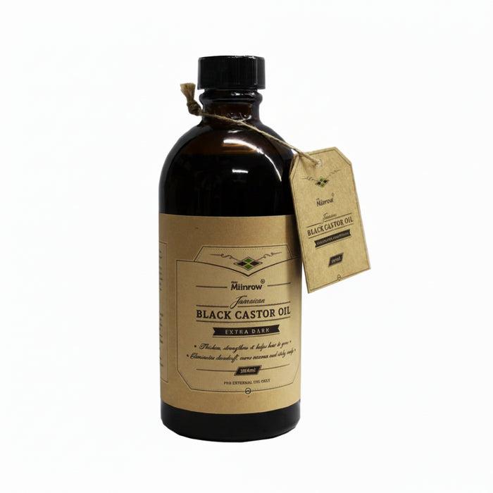 Milnrow Black Castor Oil Extra Dark 300ml for hair growth and scalp nourishment