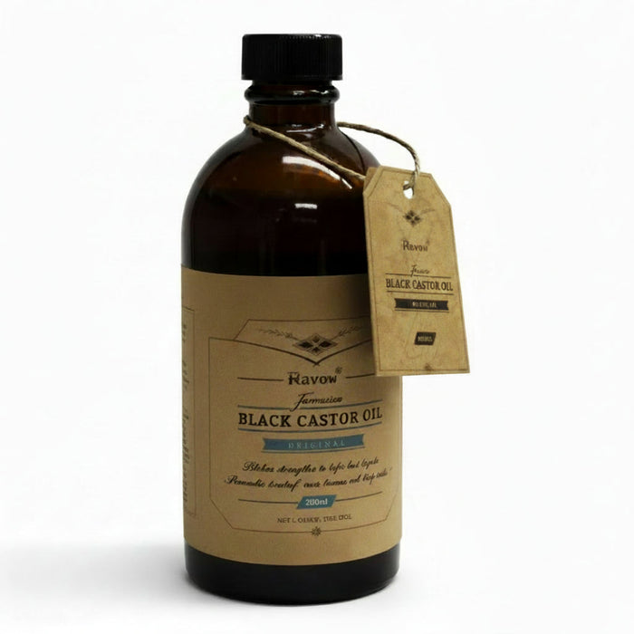 Milnrow Black Castor Oil Original 200ml for hair growth and scalp nourishment